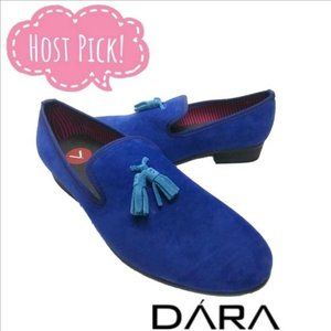 DARA Luxury Velvet BLUE Men's Smoking Slippers  |  NEW W/O BOX  |  SHIPS FREE!!!